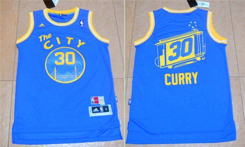 Maillot De Basket Golden State Warriors Stephen Curry 30 City Version Tissus Sportif Fans Edition Bleu
